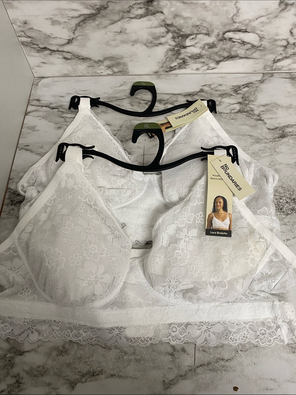 No Boundaries White Lace Bralette Duo